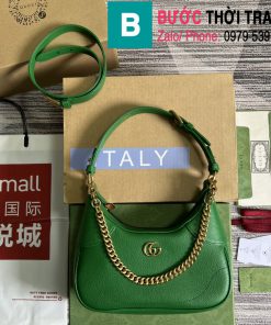 Túi xách Gucci small shoulder bag da bê màu xanh size 25cm