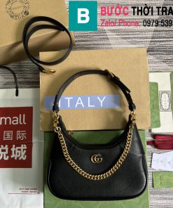 Túi xách Gucci small shoulder bag da bê màu đen size 25cm