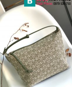 Túi xách Loewe Cubi Anagram siêu cấp canvas màu xám size 27cm