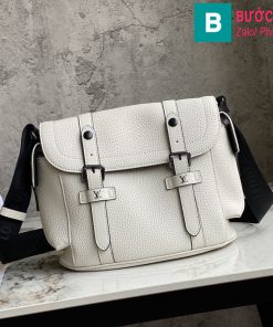 Túi xách Louis Vuitton Christophe Messenger siêu cấp da Taurillon màu trắng size 25cm