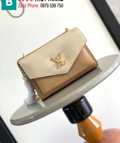 Túi xách Louis Vuitton Mylockme Chain Bag siêu cấp da bê màu nude size 22.5cm