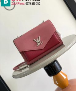 Túi xách Louis Vuitton Mylockme Chain Bag siêu cấp da bê màu hồng size 22.5cm