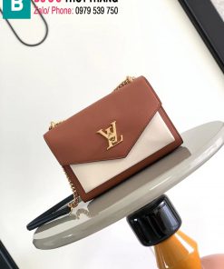 Túi xách Louis Vuitton Mylockme Chain Bag siêu cấp da bê màu nâu bò size 22.5cm