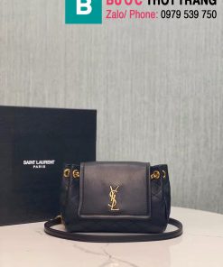 Túi xách Saint Laurent mini nolita siêu cấp da cừu màu đen size 18cm