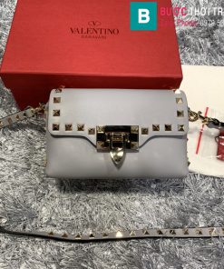Túi xách Valentino siêu cấp da bê màu xám size 16.5cm