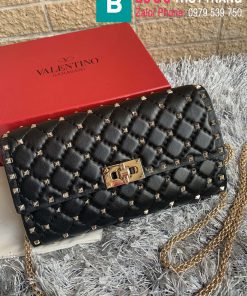 Túi xách Valentino siêu cấp da bê màu đen size 23cm