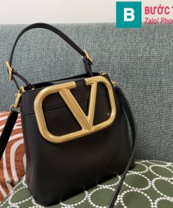 Túi xách Valentino siêu cấp da bê màu đen size 20cm