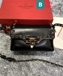 Túi xách Valentino siêu cấp da bê màu đen size 16.5cm