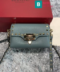 Túi xách Valentino siêu cấp da bê màu xanh size 16.5cm