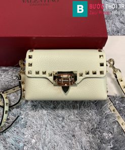 Túi xách Valentino siêu cấp da bê màu trắng size 16.5cm