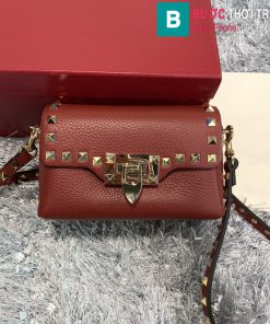 Túi xách Valentino siêu cấp da bê màu đỏ đô size 16.5cm