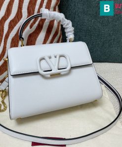 Túi xách Valentino Garavani Vsling siêu cấp da bê màu trắng size 25cm