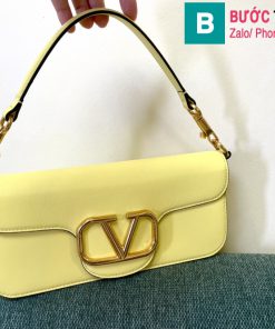 Túi xách Valentino VLogoSignacar siêu cấp da bê màu vàng size 27cm