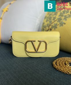 Túi xách Valentino VLogoSignacar siêu cấp da bê màu vàng size 20cm