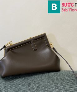 Túi đeo chéo Fendi Firse siêu cấp da bê màu nâu size 26cm