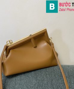 Túi đeo chéo Fendi Firse siêu cấp da bê màu vàng size 26cm