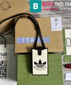 Túi đeo chéo Gucci Adidasx siêu cấp da bê màu trắng size 10cm