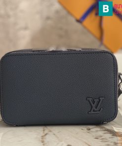 Túi đeo chéo Louis Vuitton Alpha Wearable siêu cấp da bê màu đen size 18.5cm