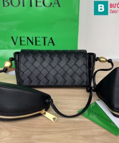 Túi xách Bottega Veneta cao cấp da bê màu đen size 18cm