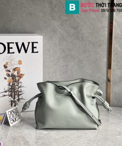 Túi xách Loewe  Flamenco siêu cấp da bê màu xanh xám size 22.5cm