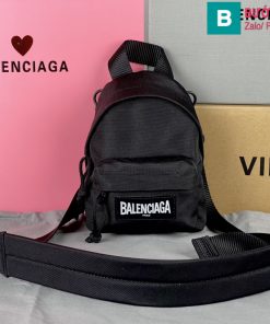 Ba lô Balenciaga mini cao cấp da bê màu đen size 18cm