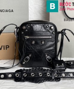 Túi xách Balenciag cao cấp da bê màu đen size 21cm