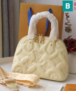 Túi xách Louis Vuitton Alma BB cao cấp da bê màu trắng ngà size 24.5cm