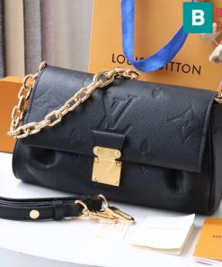 Túi xách Louis Vuitton Favorite cao cấp da bicolor monogram màu đen size 24cm