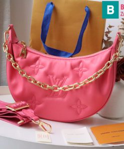 Túi xách Louis Vuitton Over The Moon cao cấp da bê màu hồng size 27.5cm