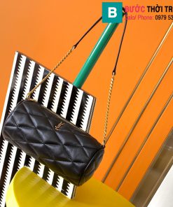 Túi xách Saint Laurent Tube sade cao cấp da bê màu đen size 20cm