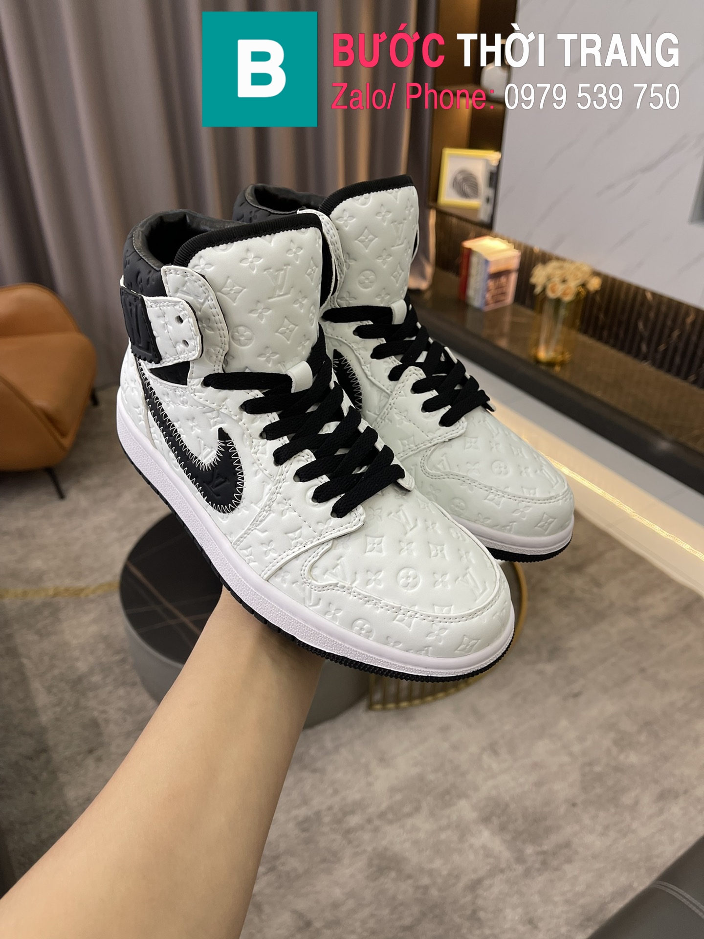 Giày Louis Vuitton x Nike Jordan cao cổ màu nâu  Túi Xách Nữ Túi Xách  Đẹp Túi Xách Giày Dép Nữ  Bước Thời Trang