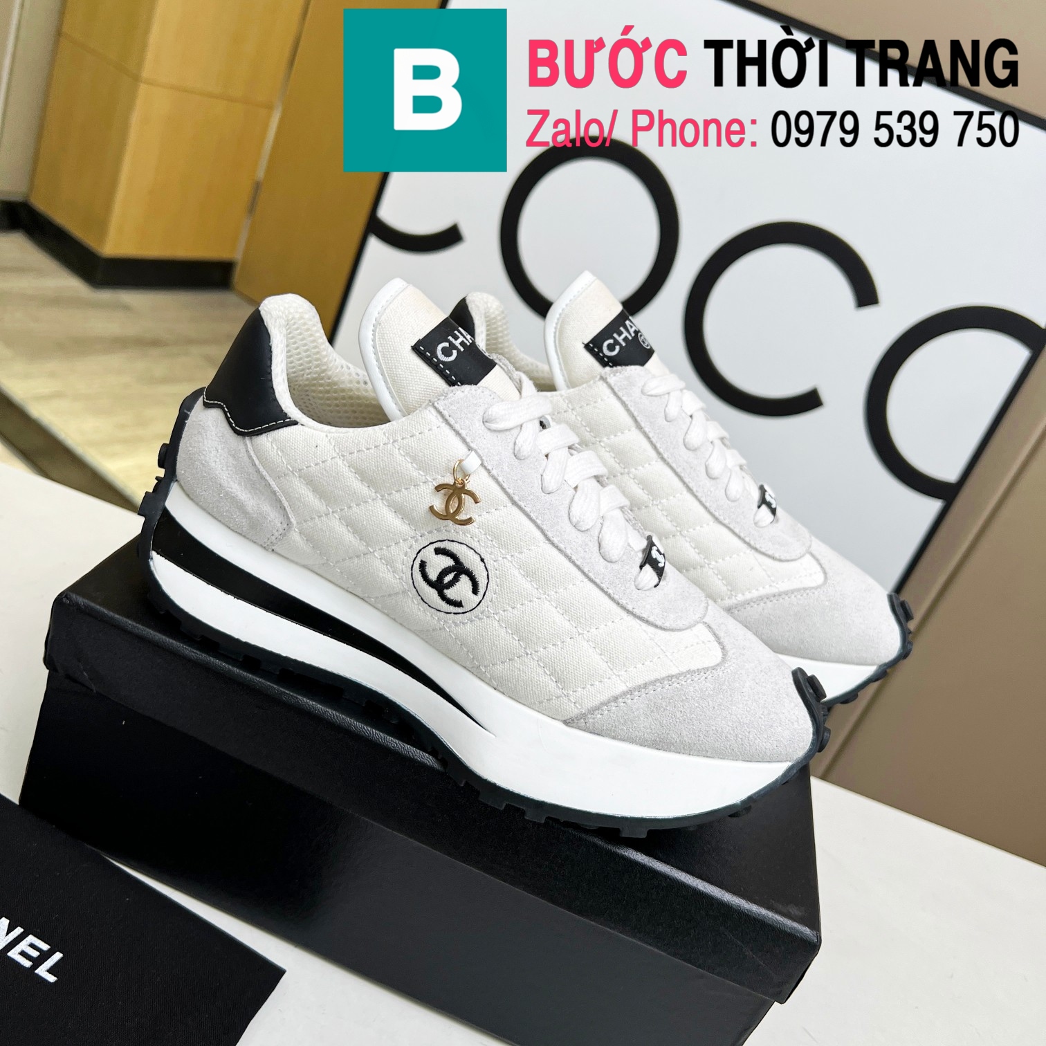 Shoes Sneaker Chanel new S3540 Replica like auth 811  Hằng Lê Shop