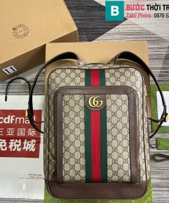 Ba lô Gucci Ophidia cao cấp canvas màu nâu size 40cm