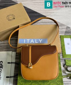 Túi Gucci Equestrian inspired shoulderb bag cao cấp da bò màu nâu bò size 21cm