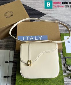 Túi Gucci Equestrian inspired shoulderb bag cao cấp da bò màu trắng size 21cm
