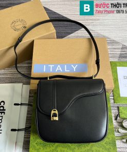 Túi Gucci Equestrian inspired shoulderb bag cao cấp da bò màu đen size 21cm