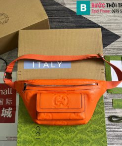 Túi bao tử Gucci cao cấp da bò màu cam size 28cm