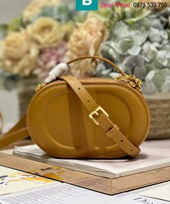 Túi máy ảnh Dior Ole cao cấp da bò màu vàng size 18cm