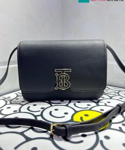 Túi xách Burberry cao cấp da bò màu đen size 21cm