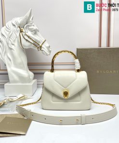 Túi xách Bvlgari Serpenti Reverse cao cấp da bê màu trắng size 20cm
