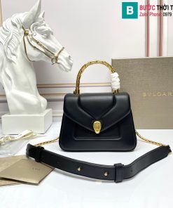 Túi xách Bvlgari Serpenti Reverse cao cấp da bê màu đen size 20cm