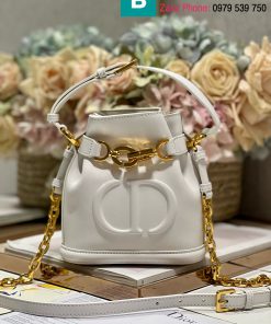 Túi xách Cest Dior bag cao cấp da bê màu trắng size 17cm