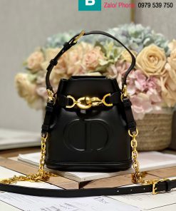Túi xách Cest Dior bag cao cấp da bê màu đen size 17cm