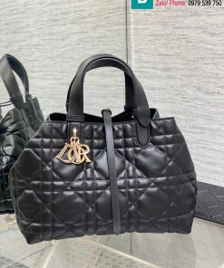 Túi xách Dior Toujours cao cấp da bê màu đen size 28.5cm