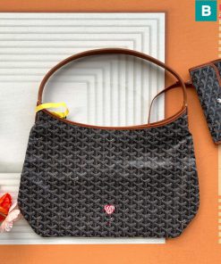 Túi xách Goyard Hobo cao cấp canvas màu nâu size 27cm