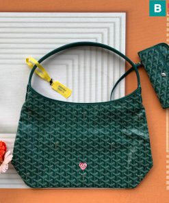 Túi xách Goyard Hobo cao cấp canvas màu xanh size 27cm