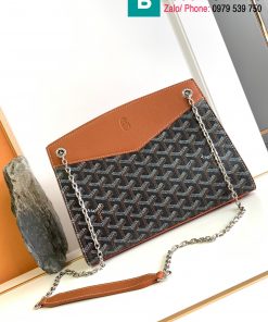 Túi xách Goyard Rouette cao cấp canvas màu nâu size 25.5cm