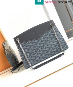 Túi xách Goyard Rouette cao cấp canvas màu xám size 25.5cm