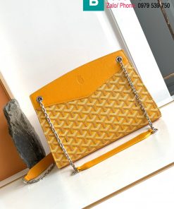 Túi xách Goyard Rouette cao cấp canvas màu vàng size 25.5cm