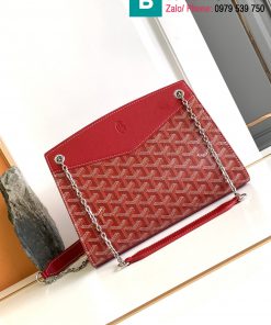 Túi xách Goyard Rouette cao cấp canvas màu đỏ size 25.5cm